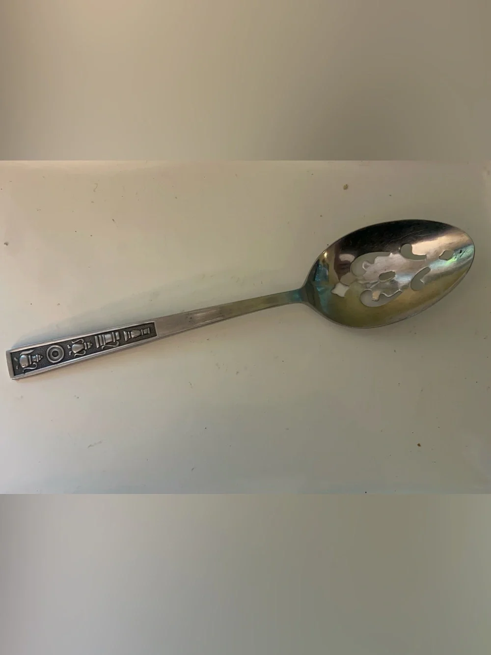 Century House (Stainless) pierced serving spoon 8.5 inches